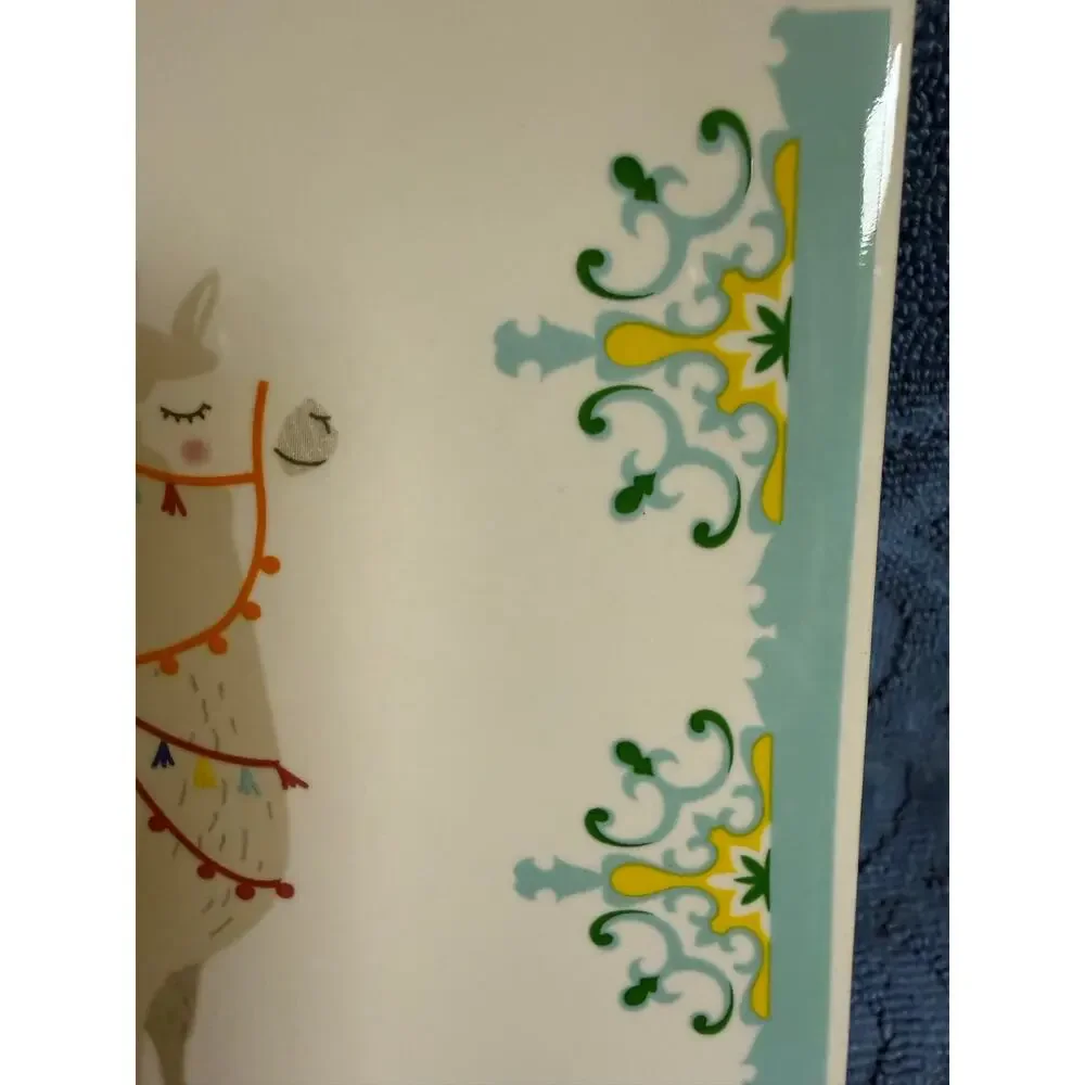 Glass Llama Charcuterie Board, 12 in, Cutting Board, Whimsical